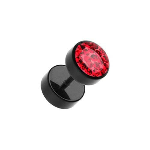 Multi-Sprinkle Dot Multi Gem Black UV Fake Plug.