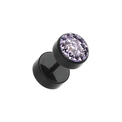 Multi-Sprinkle Dot Multi Gem Black UV Fake Plug.