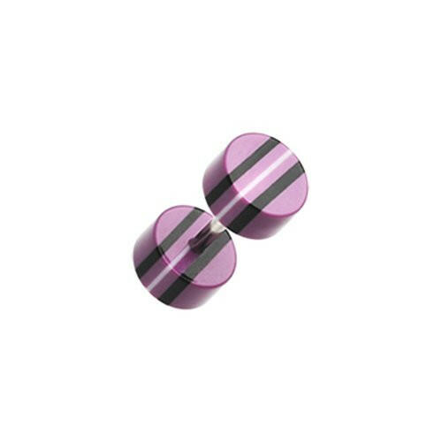 Multi Stripe Acrylic Fake Plug.