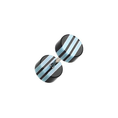 Multi Stripe Acrylic Fake Plug.