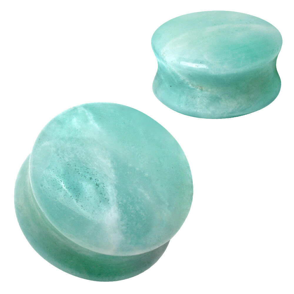 Natural Amazonite Stone Saddle Plug.