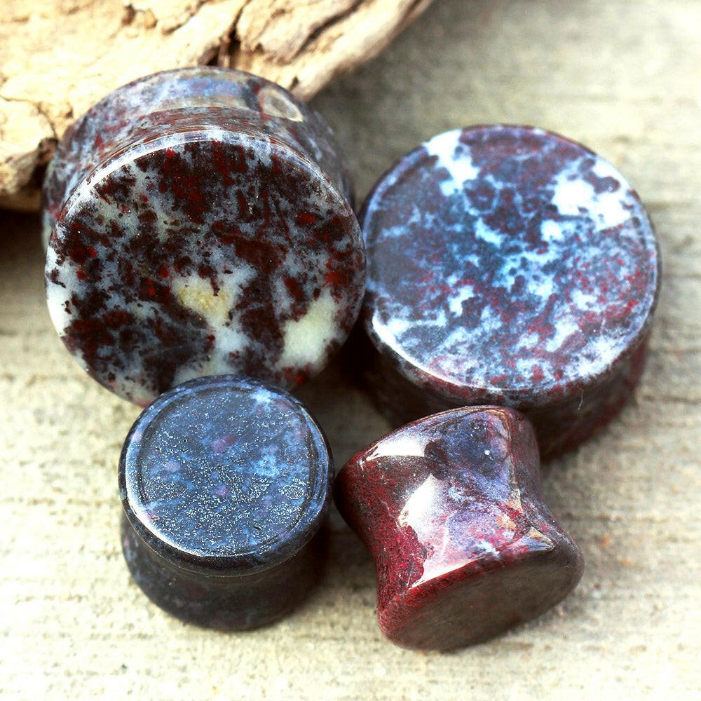 Natural Chicken Blood Stone Saddle Plug