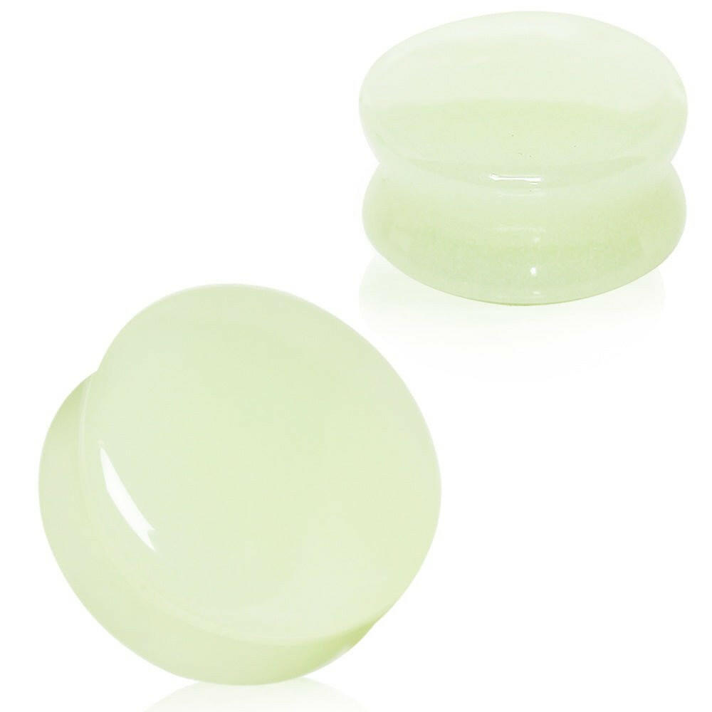 Natural Glow in the Dark Moonstone Saddle Plug.