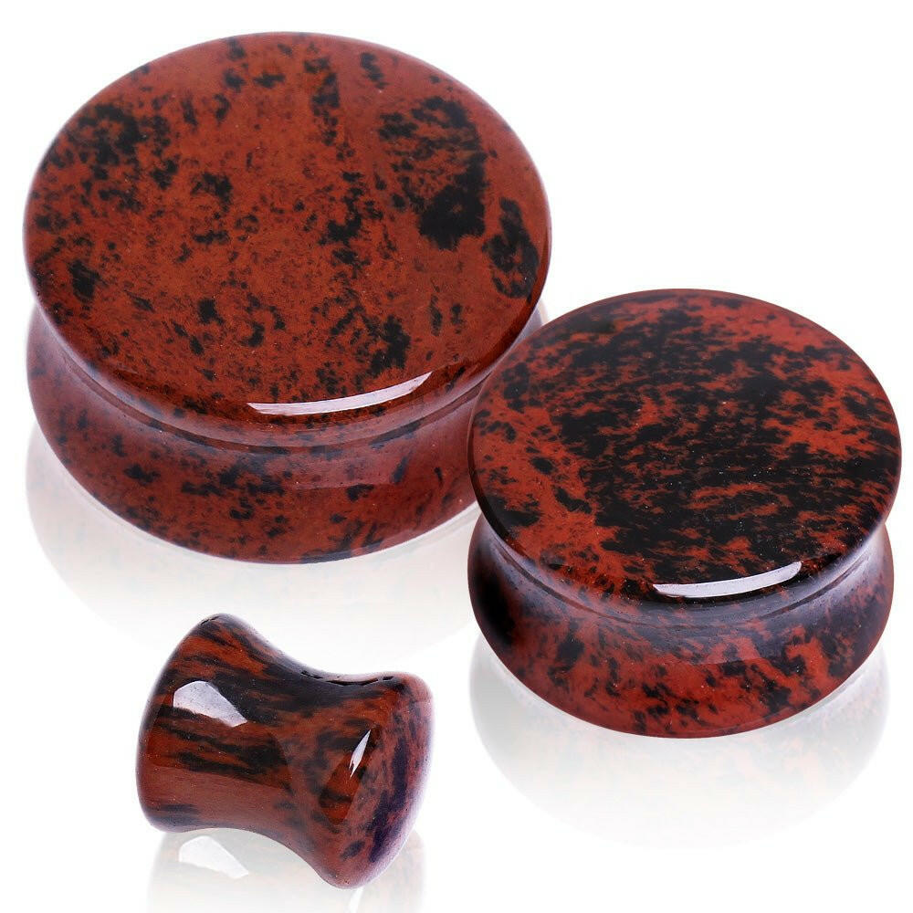 Natural Mahogany Obsidian Stone Saddle Plug.