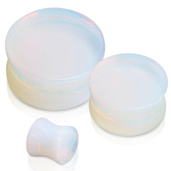 Natural Opalite Semi-Precious Stone Saddle Plug.