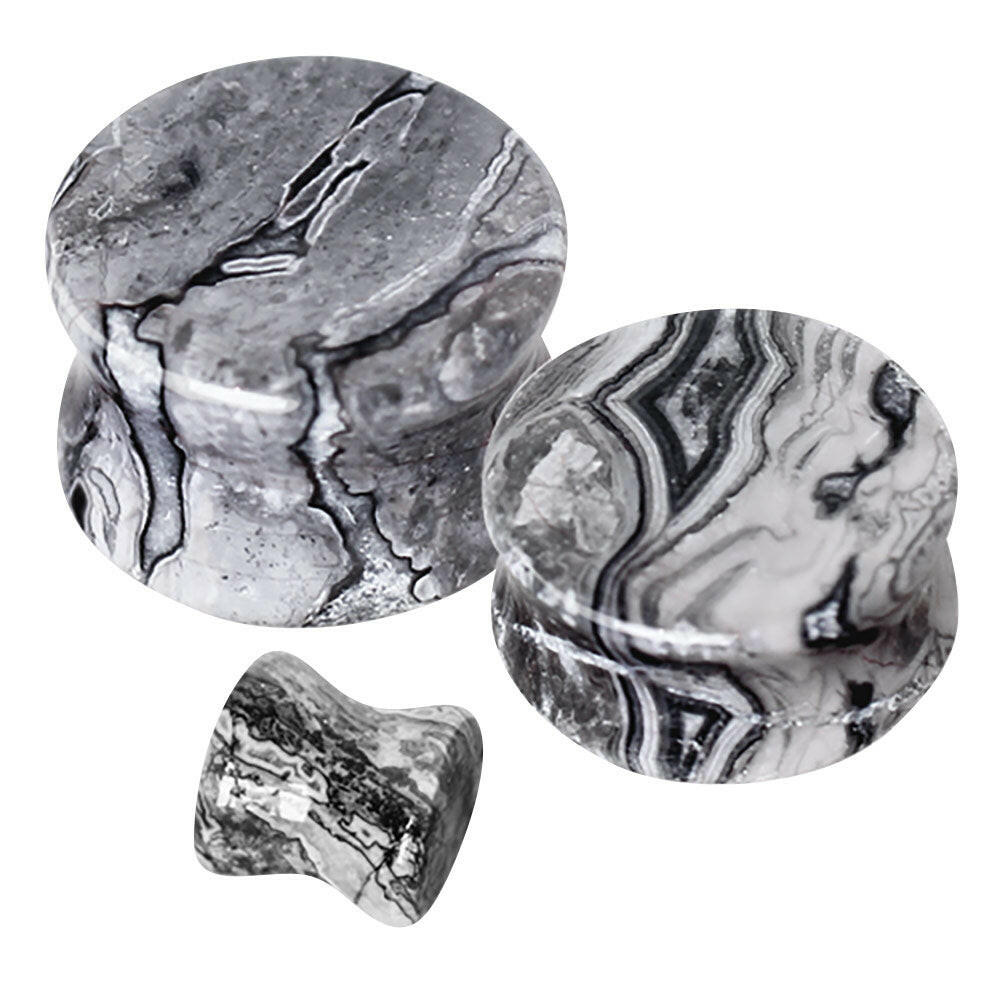 Natural Wave Jasper Stone Saddle Plug.