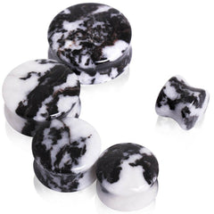 Natural Zebra Stone Saddle Plug.