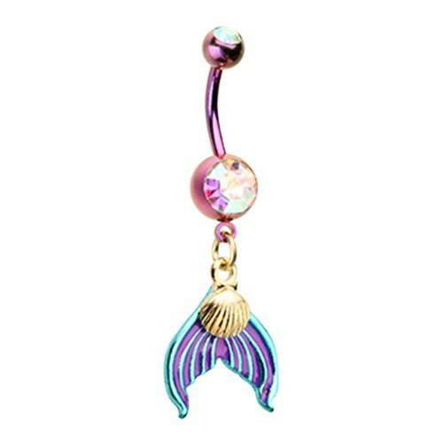 Oceanic Mermaid Tail Belly Button Ring.