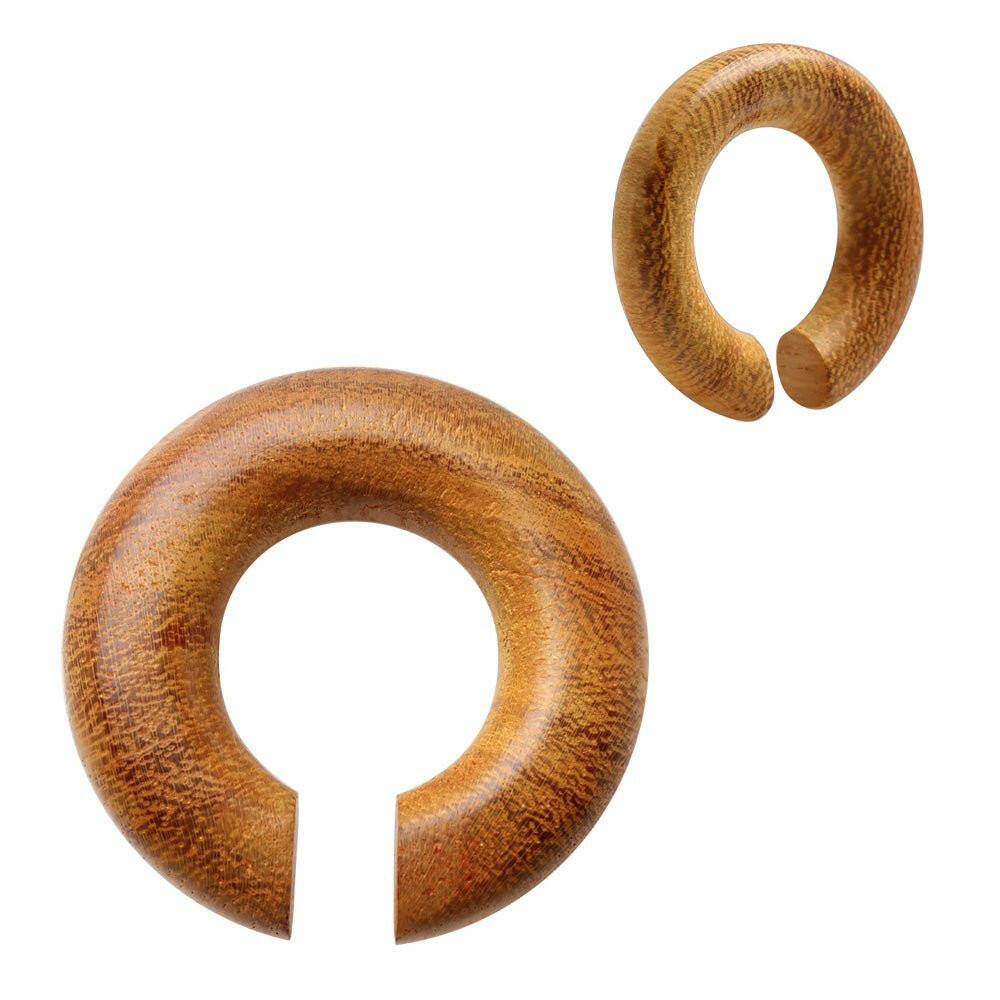 Organic Jack Fruit Wood Hoop Plug.