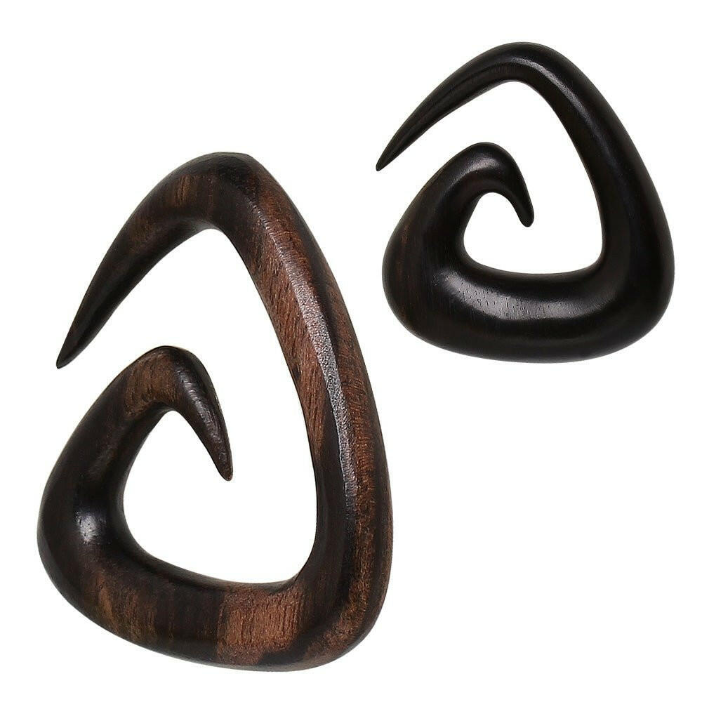 Organic Sono Wood Triangle Shaped Spiral Taper.