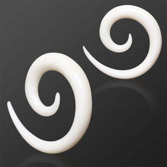 Organic White Buffalo Bone Spiral Taper.