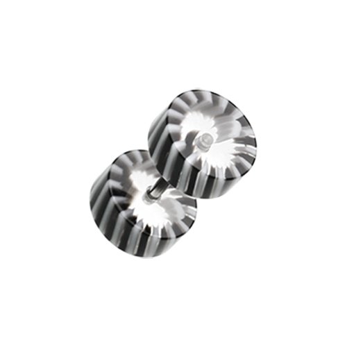 Pinwheel Stripe UV Acrylic Fake Plug.