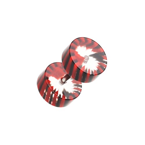 Pinwheel Stripe UV Acrylic Fake Plug.