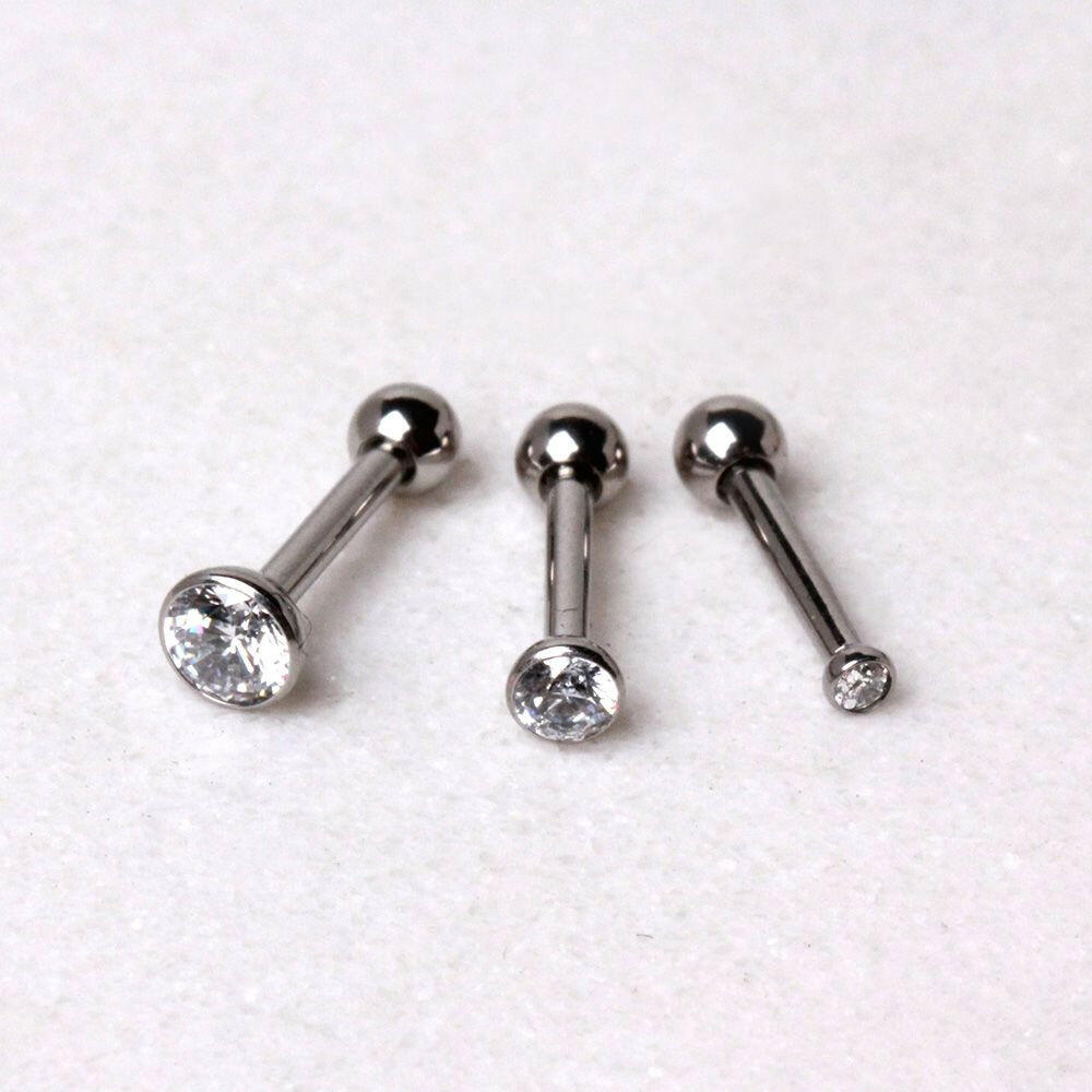 Press Fit CZ Triple Helix / Cartilage Earring.