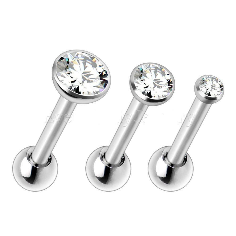 Press Fit CZ Triple Helix / Cartilage Earring.