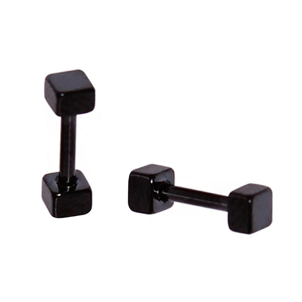 PVD Plated 316L Cubed Cartilage Earring - Impulse Piercings