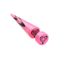 Retro Heart UV Acrylic Fake Taper.