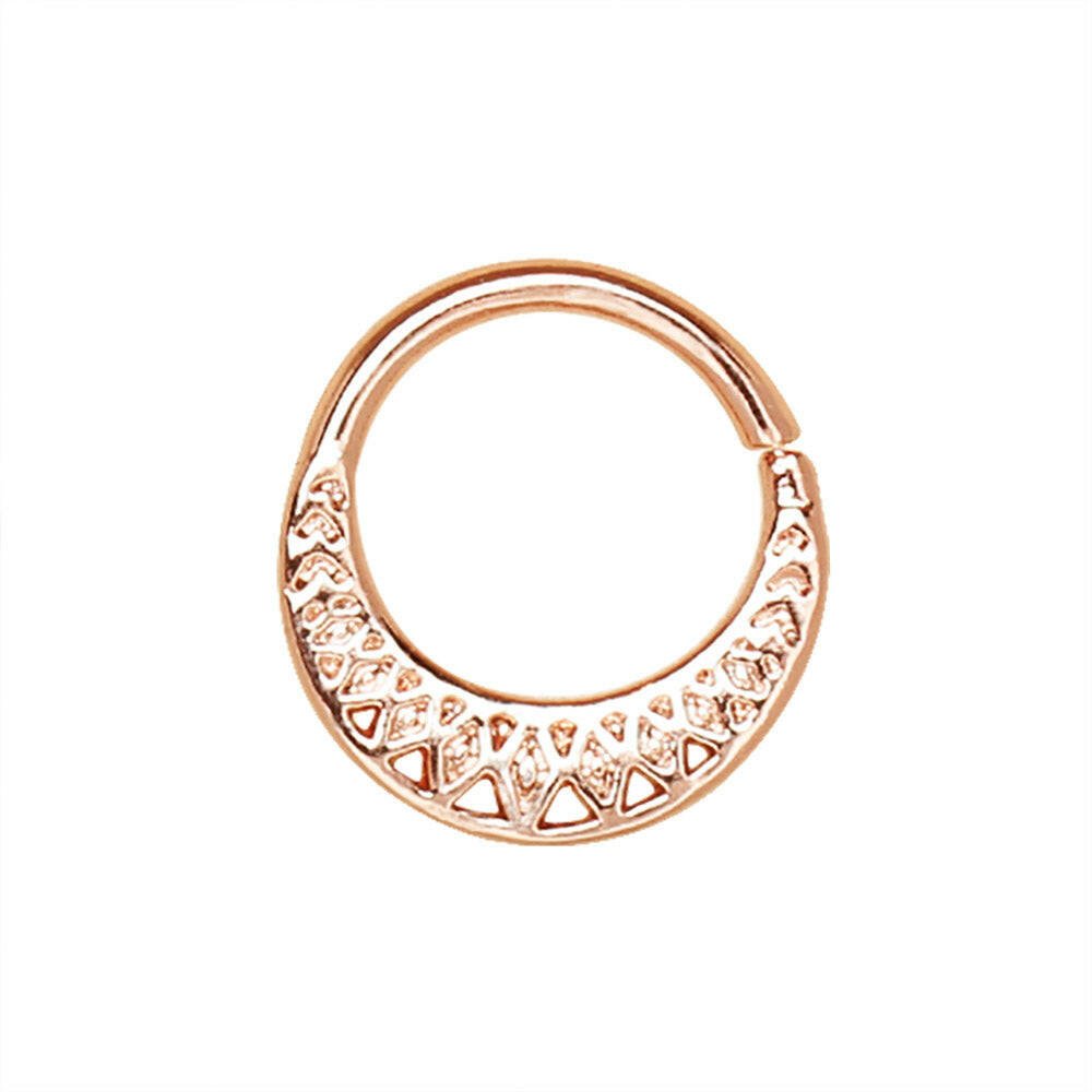 Rose Gold Plated Annealed Tribal Septum Ring.