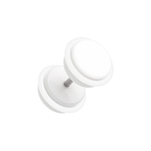 Solid Acrylic Fake Plug with O-Rings.