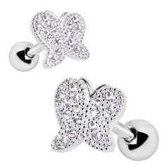 Stainless Crystal Butterfly Cartilage Earring.