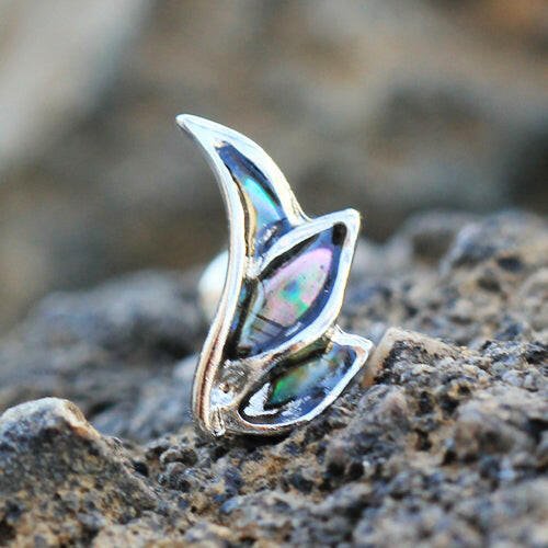 Stainless Steel Abalone Shell Mini Angel Wing - Impulse Piercings