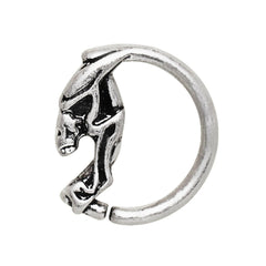 Stainless Steel Annealed Devil's Face Circular Ring.