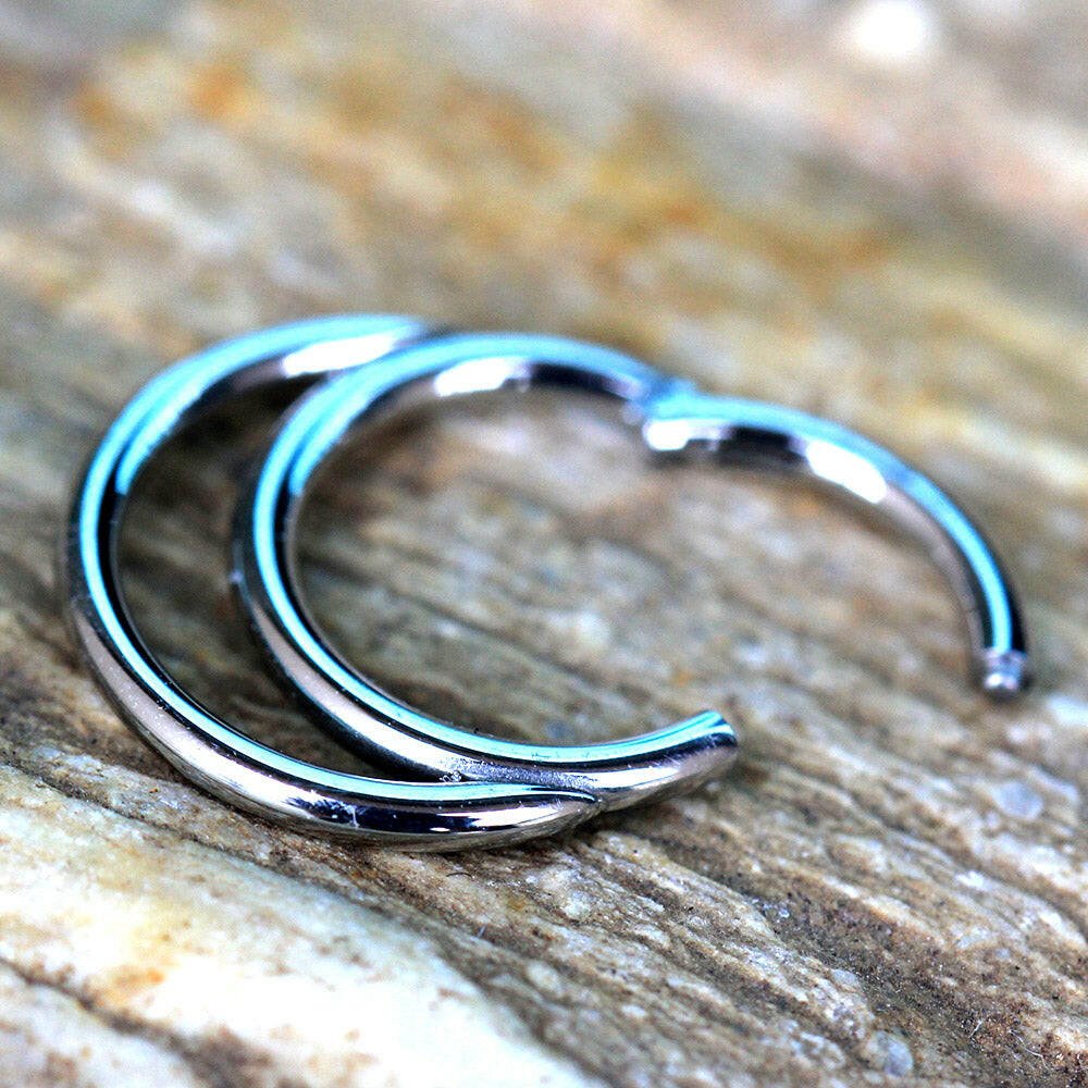 Stainless Steel Double Ring Seamless Clicker Ring - Impulse Piercings