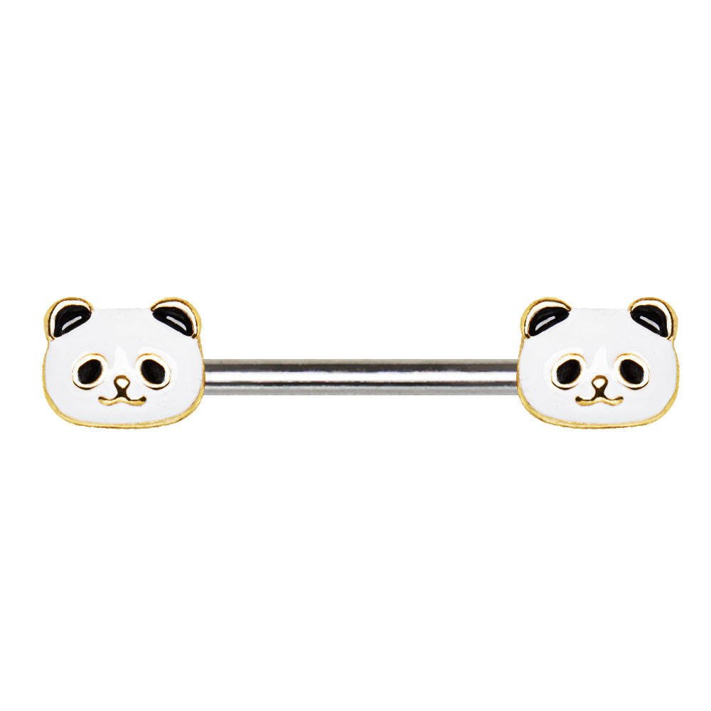 Stainless Steel Golden Panda Nipple Bar.