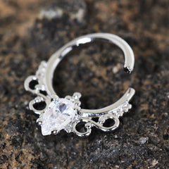 Stainless Steel Made for Royalty Annealed Ornate Seamless Ring / Septum Ring