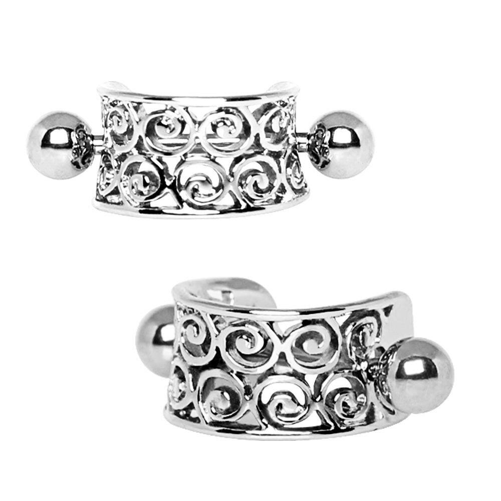 Stainless Steel Multi-Spiral Cartilage Cuff Earring.