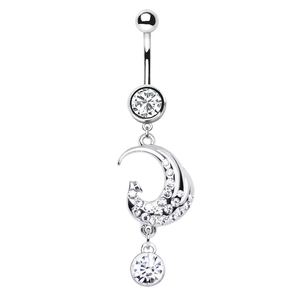 Stainless Steel Phoenix Dangle Navel Ring.