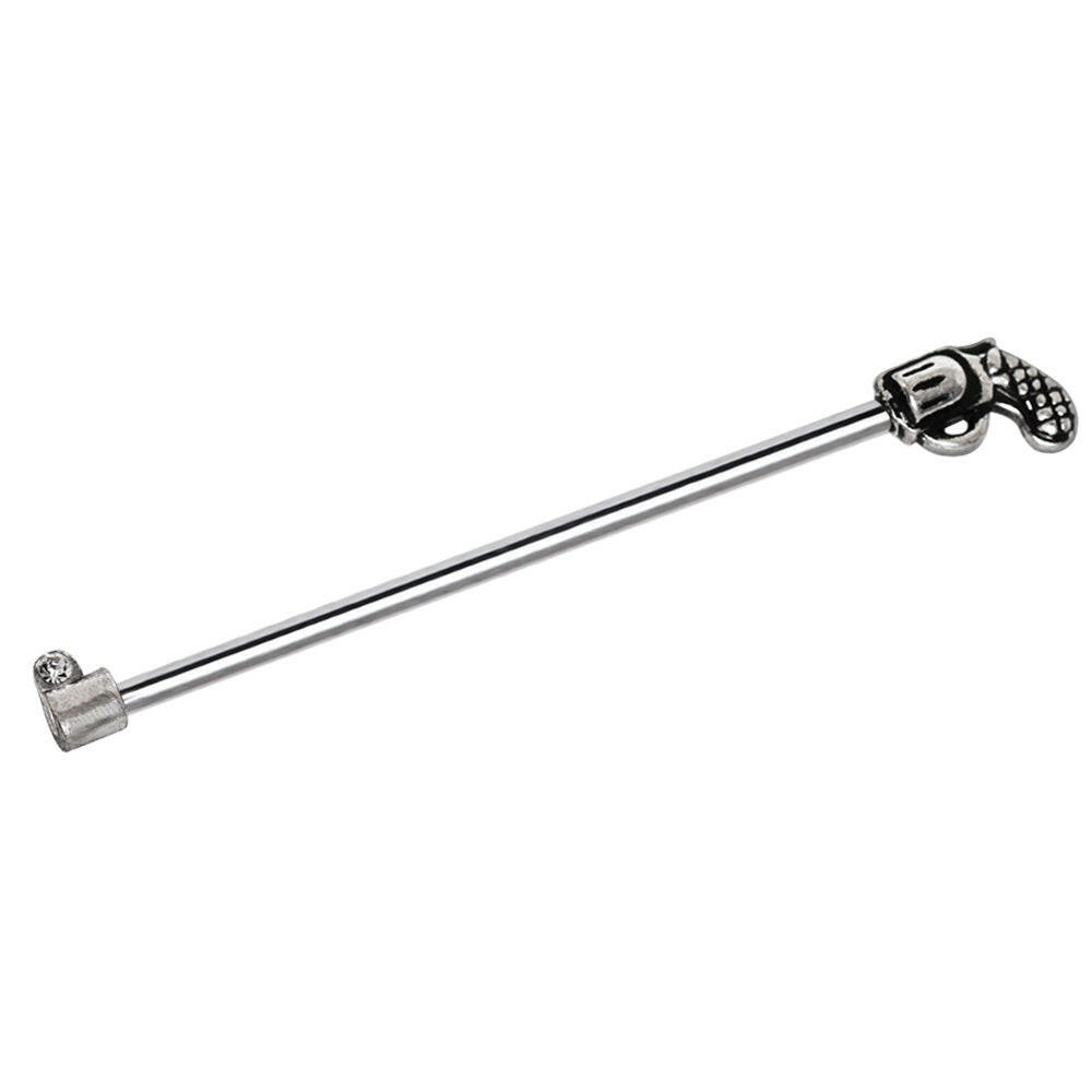 Stainless Steel Pistol Industrial Barbell.