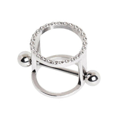 Stainless Steel Show Girls Jeweled Cylinder Nipple Jewelry.