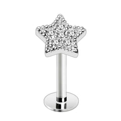 Stainless Steel Sparkling Star Labret.