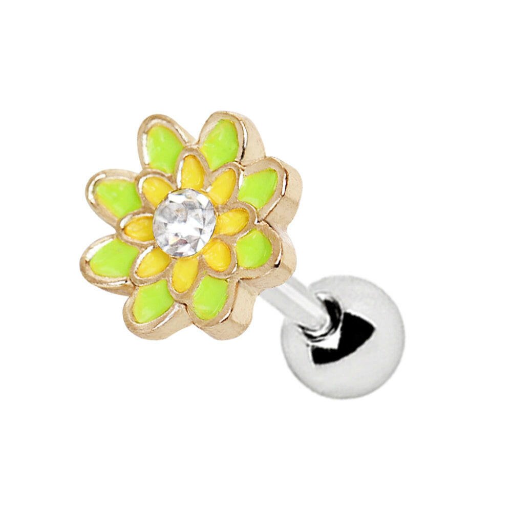 Stainless Steel Spring Flower Cartilage Earring.