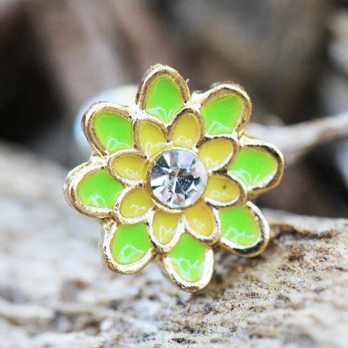 Stainless Steel Spring Flower Cartilage Earring - Impulse Piercings