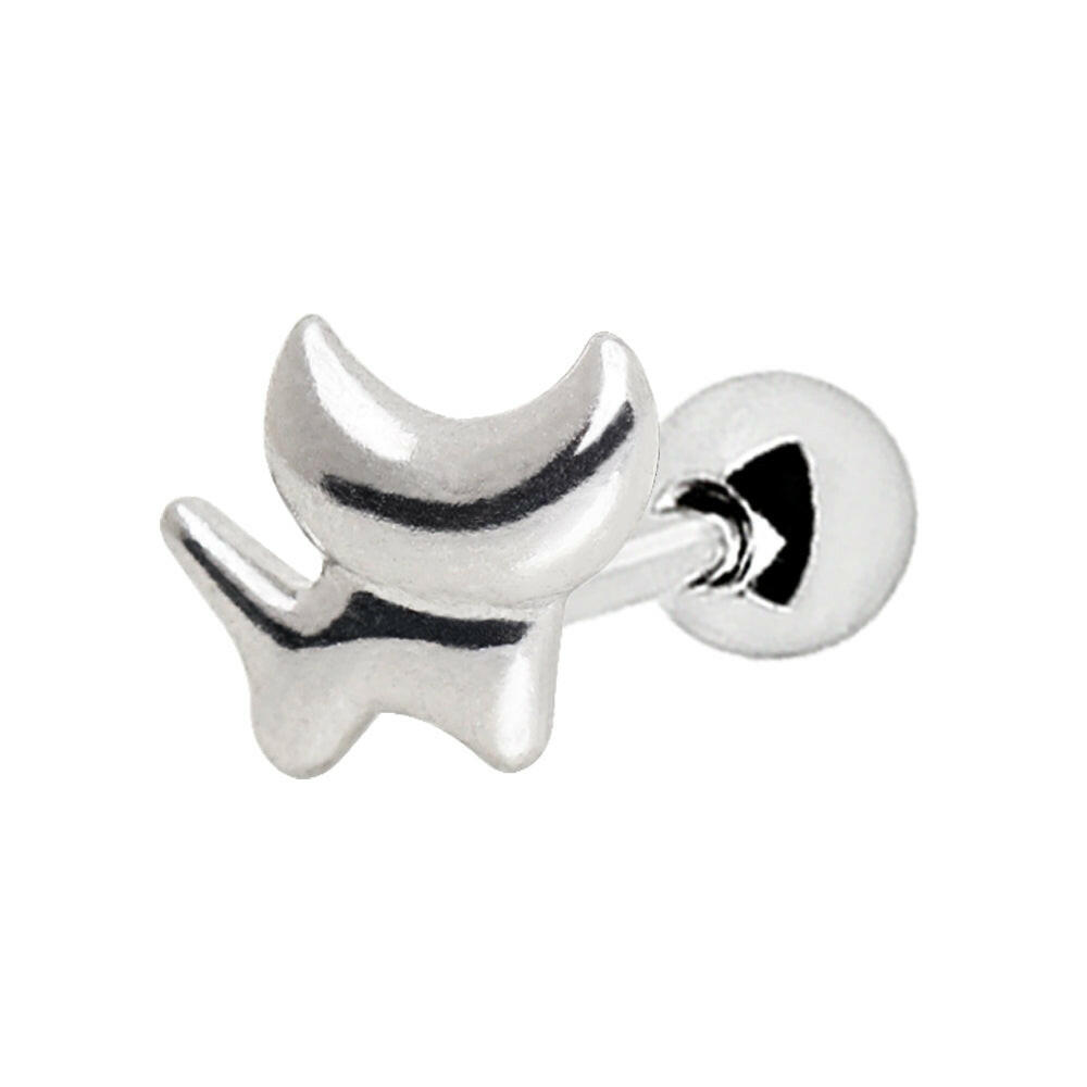 Stainless Steel Tiny Cat Cartilage Earring.