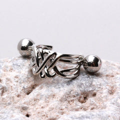 Stainless Steel Wire Wrapped Cartilage Cuff Earring - Impulse Piercings