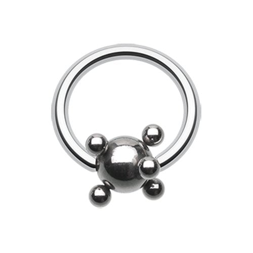 Studded Ball Steel Captive Bead Ring.