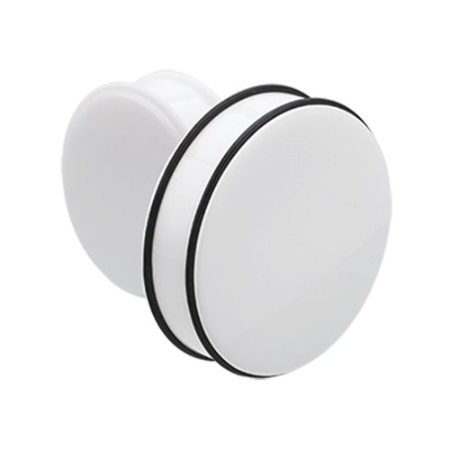 Supersize Basic Acrylic No Flare Ear Gauge Plug.