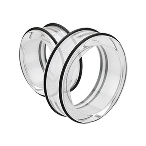 Supersize Basic Acrylic No Flare Ear Gauge Tunnel Plug.