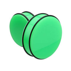 Supersize Neon Colored Acrylic No Flare Ear Gauge Plug.