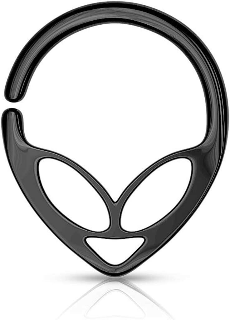 Surgical Steel Alien Bendable Hoop Rings For Ear Cartilage Daith Nose Septum - Impulse Piercings