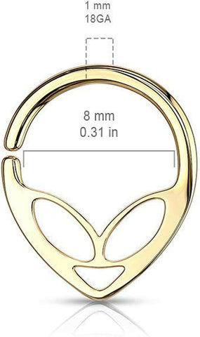 Surgical Steel Alien Bendable Hoop Rings For Ear Cartilage Daith Nose Septum - Impulse Piercings