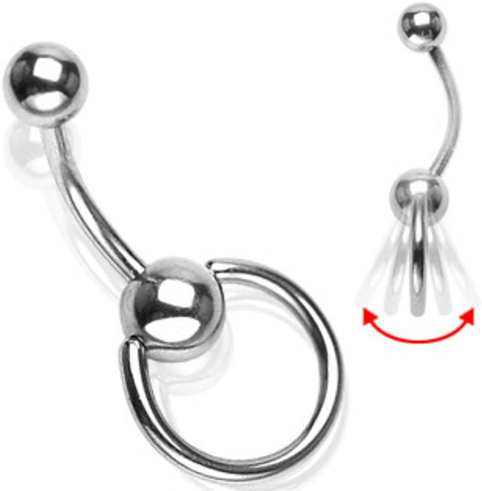 Surgical Steel Slave Belly Navel Ring.