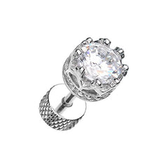 Tiara Crown Prong Sparkle Steel Fake Plug.