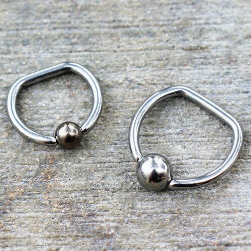 Titanium Flat Top Captive Bead Rings - Impulse Piercings