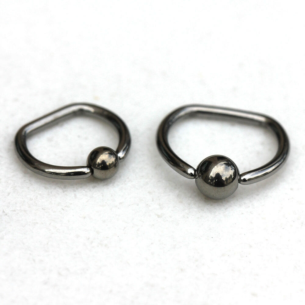 Titanium Flat Top Captive Bead Rings - Impulse Piercings