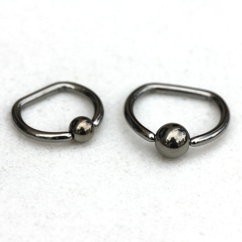 Titanium Flat Top Captive Bead Rings - Impulse Piercings