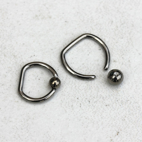 Titanium Flat Top Captive Bead Rings - Impulse Piercings